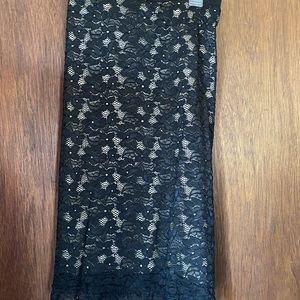 Roommates lace black skirt with tan lining - 2x